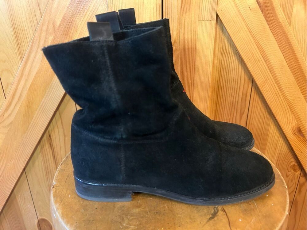 ED Ellen DeGeneres Suede Ankle Boots Sebring Black Size 7 Booties